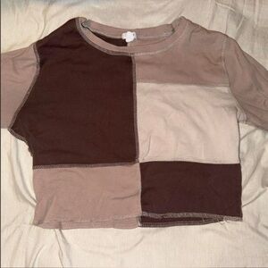 Garage Beige and Cream Knit Top